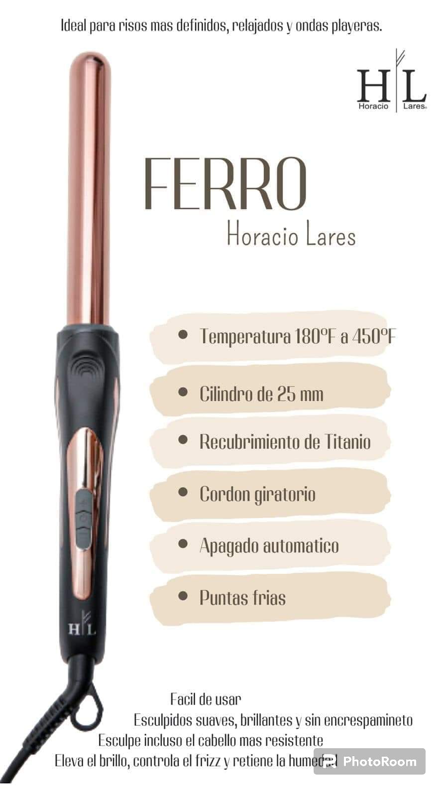 RIZADOR FERRO PROFECIONAL TITANIUM HL HORACIO LARES