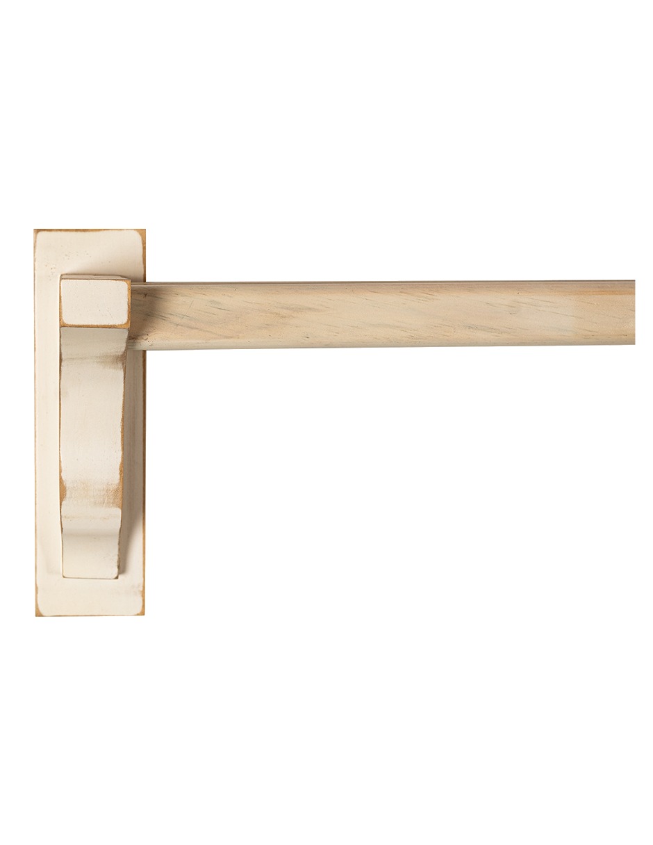 Cortinero Artesanal de Madera Vintage Pisa Beige Doble  180 cm
