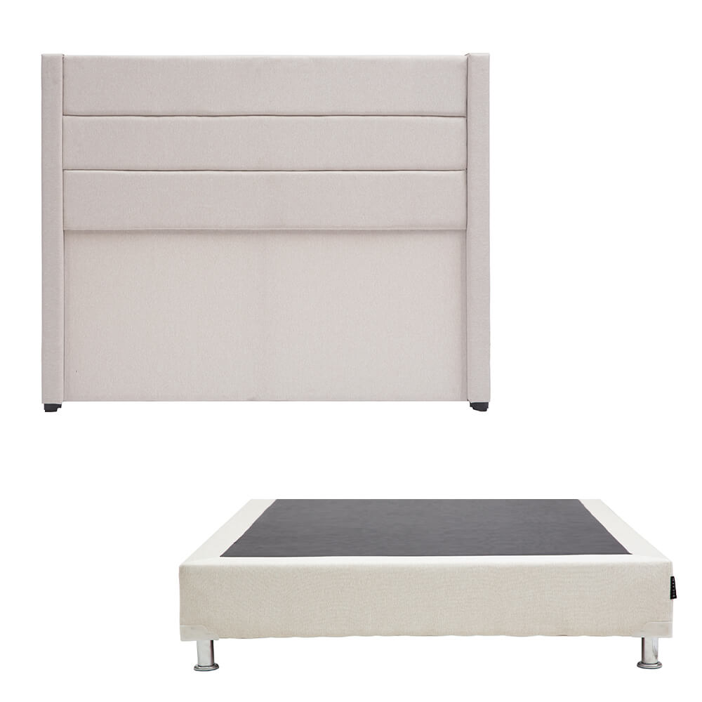 Cabecera Individual Dicasa Lugo con Box Columbia Beige Claro