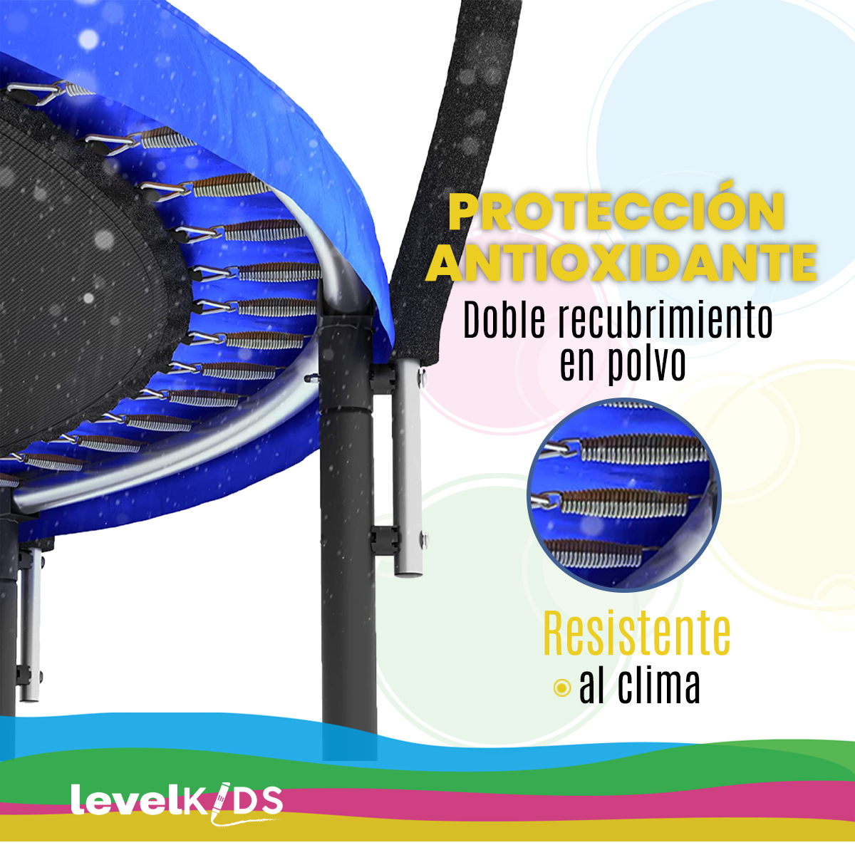 Trampolín Pumpkin De 10 ft,  Con Escalera, Color Azul