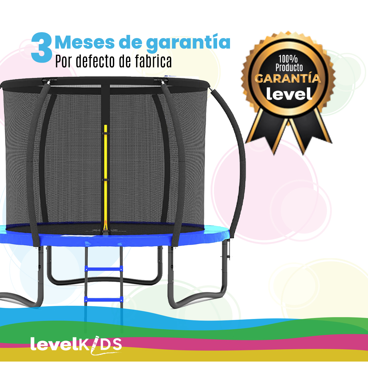 Trampolín Pumpkin De 10 ft,  Con Escalera, Color Azul
