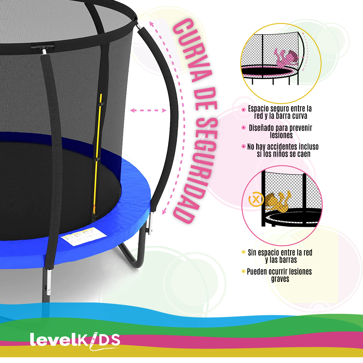 Trampolín Pumpkin De 10 ft,  Con Escalera, Color Azul