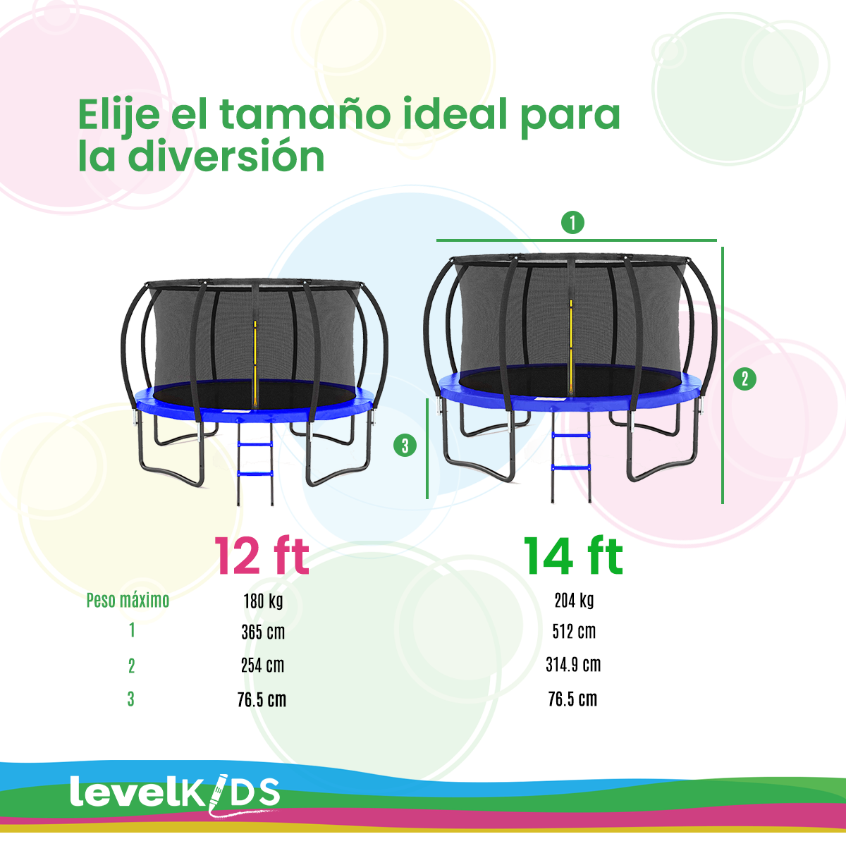 Trampolín Pumpkin De 10 ft,  Con Escalera, Color Azul