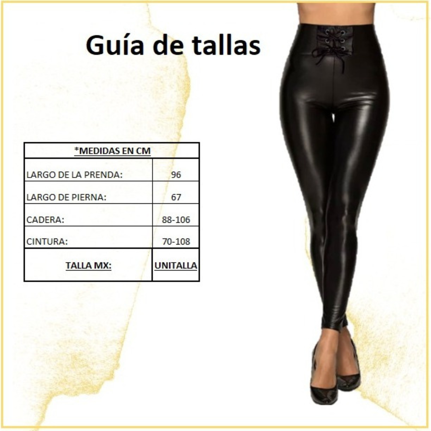 Leggins Moda Elegante Casual Mujer Leggins Vinipiel
