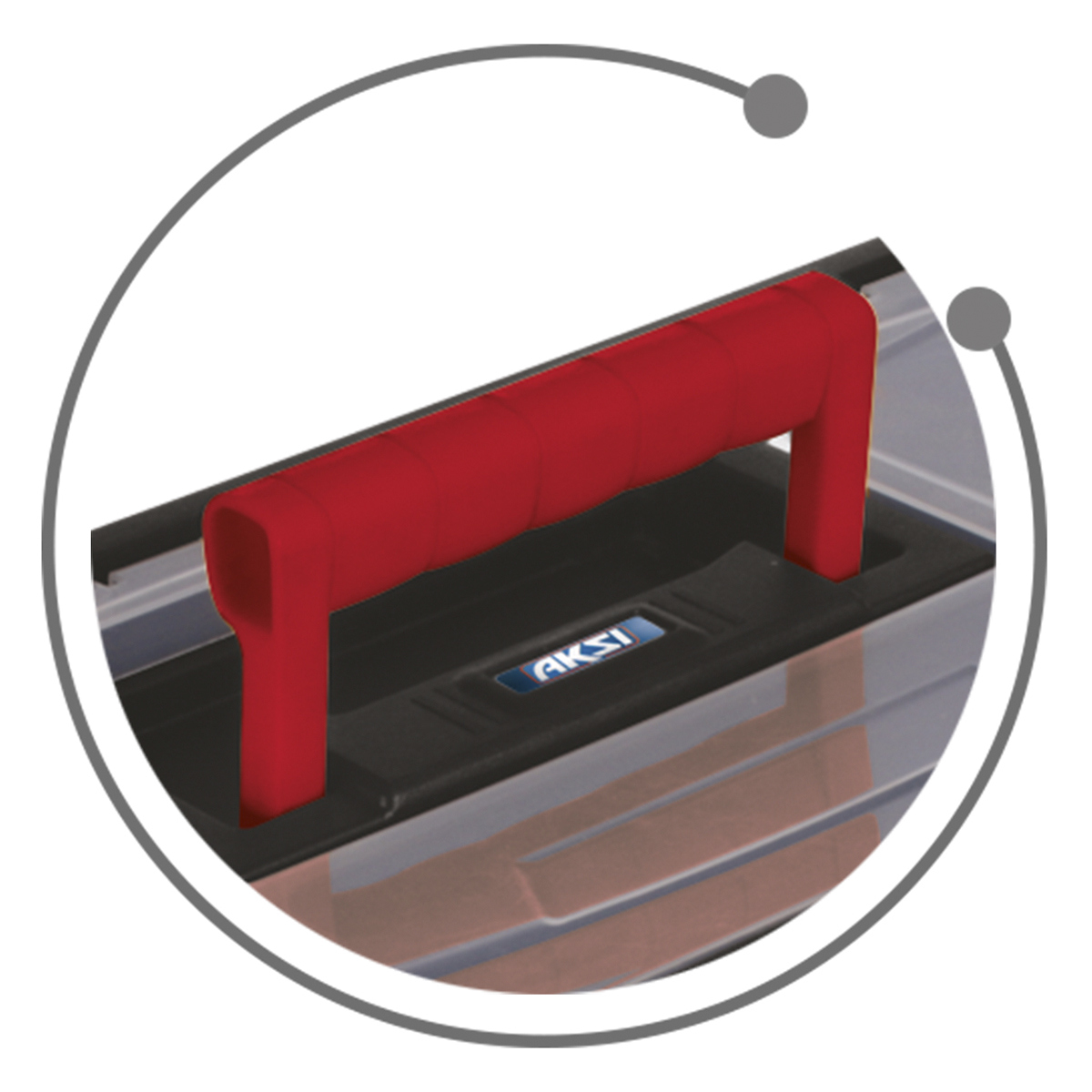 Caja de herramientas Aksi de 16".