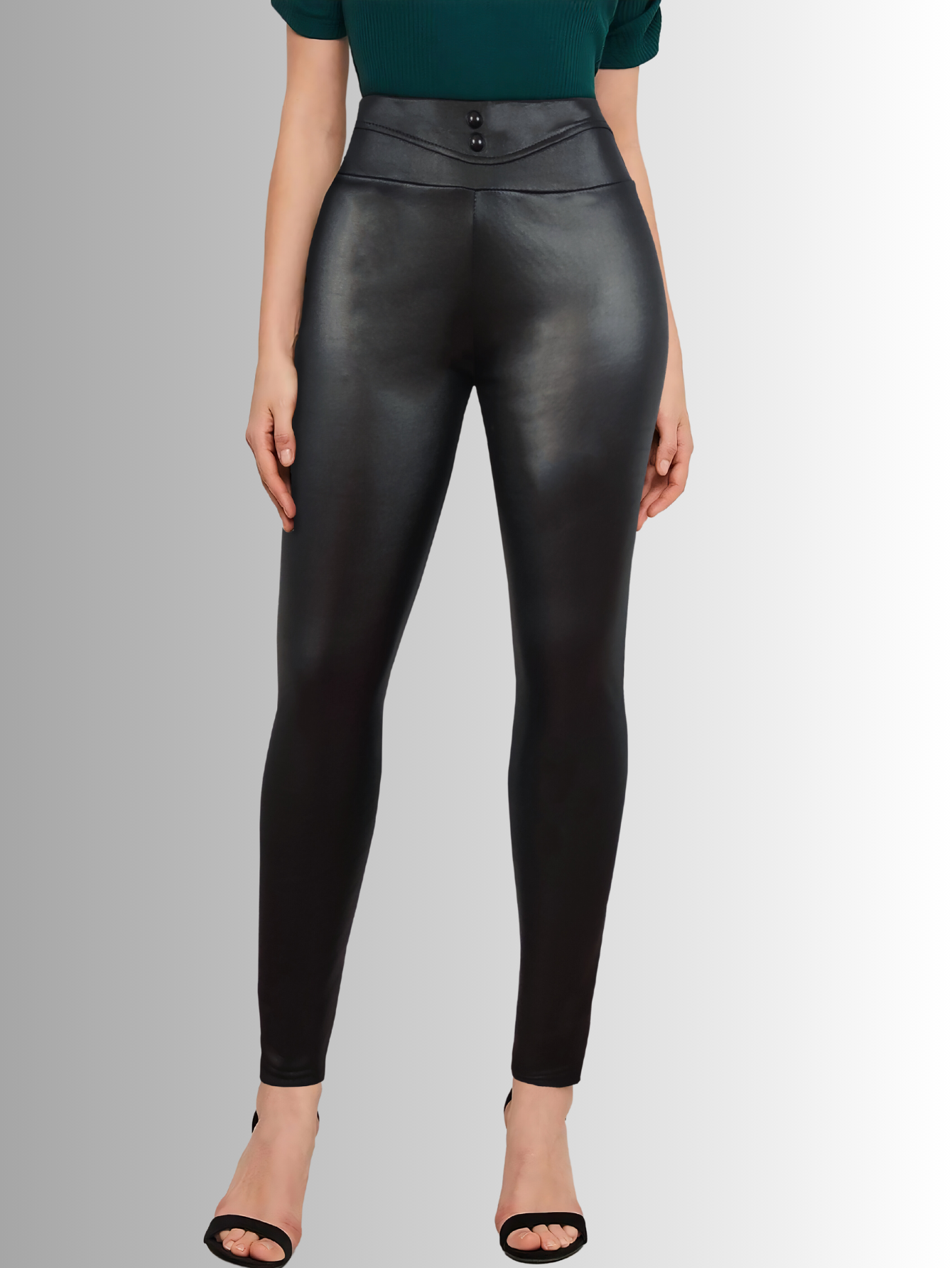 Mallones de mujer Térmicos leggins elegantes vinipiel stretch