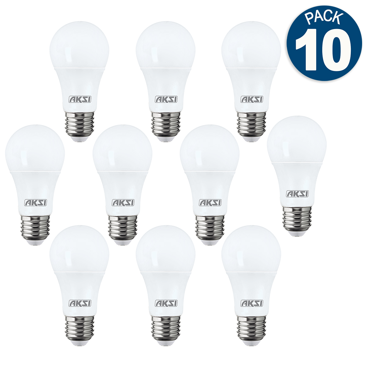 Pack de 10 Focos A15 Led Aksi Luz Cálida de 4W.