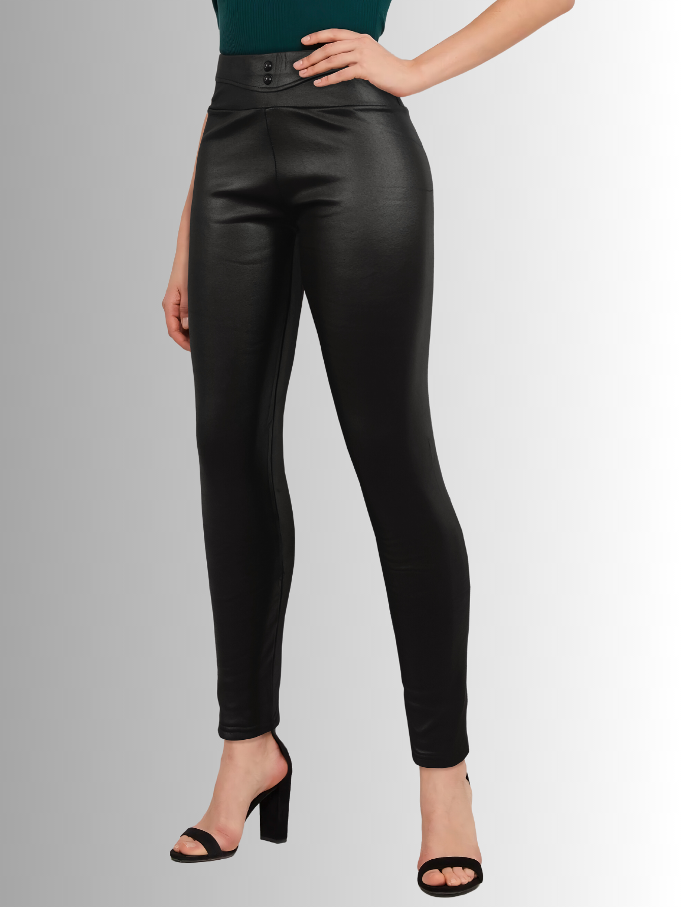 Mallones de mujer Térmicos leggins elegantes vinipiel stretch