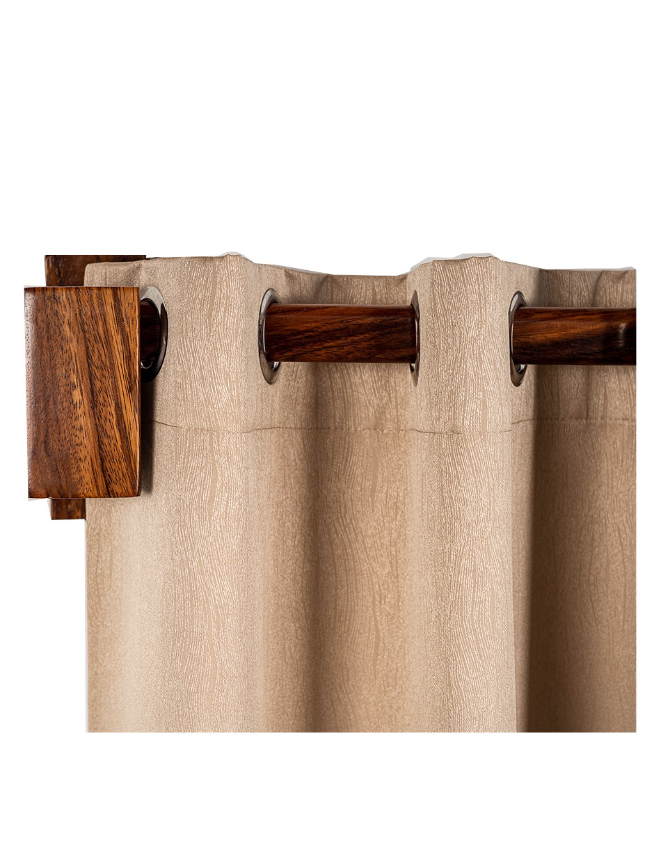 Cortinero Artesanal  de Madera Riviera Parota Sencillo  180 cm 