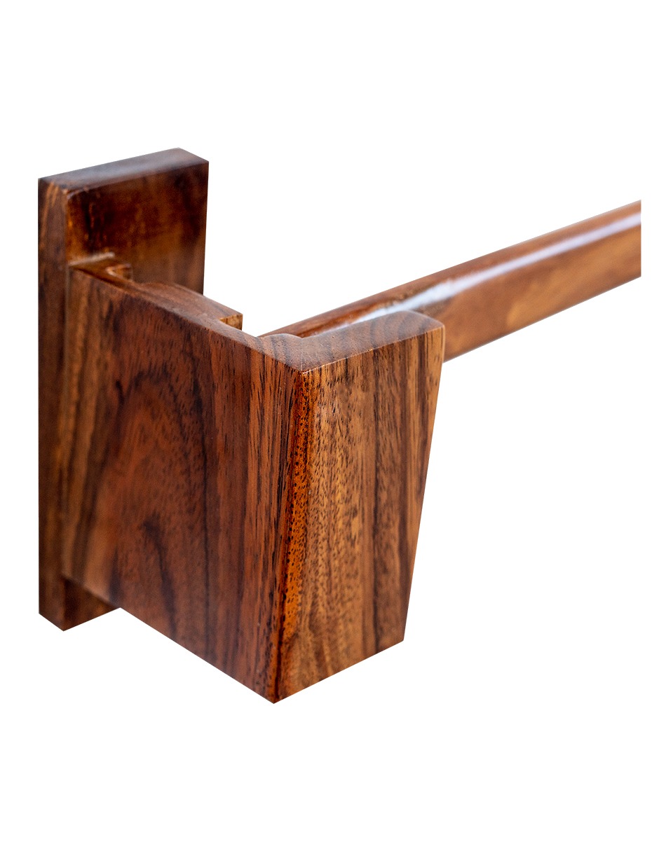 Cortinero Artesanal  de Madera Riviera Parota Sencillo  180 cm 