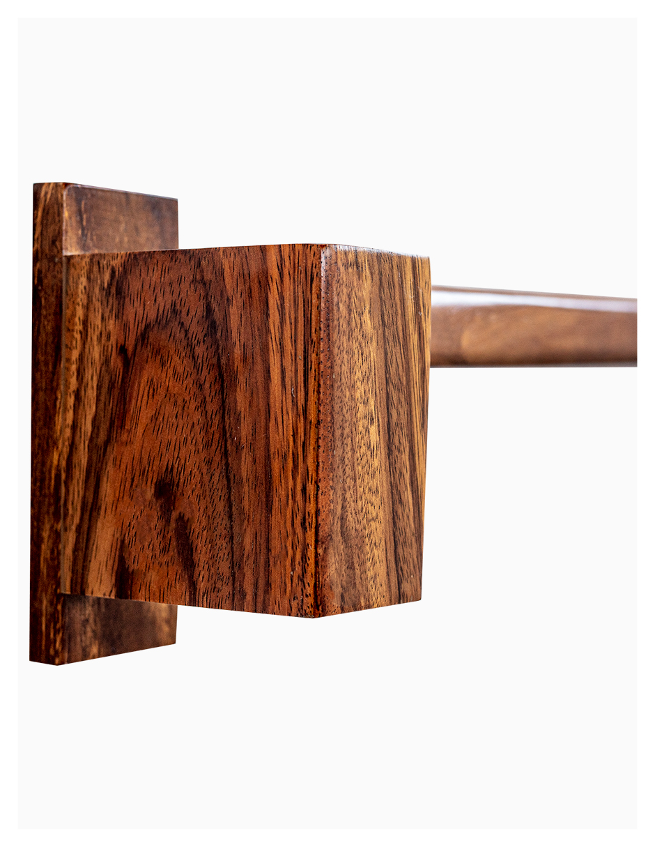 Cortinero Artesanal  de Madera Riviera Parota Sencillo  180 cm 