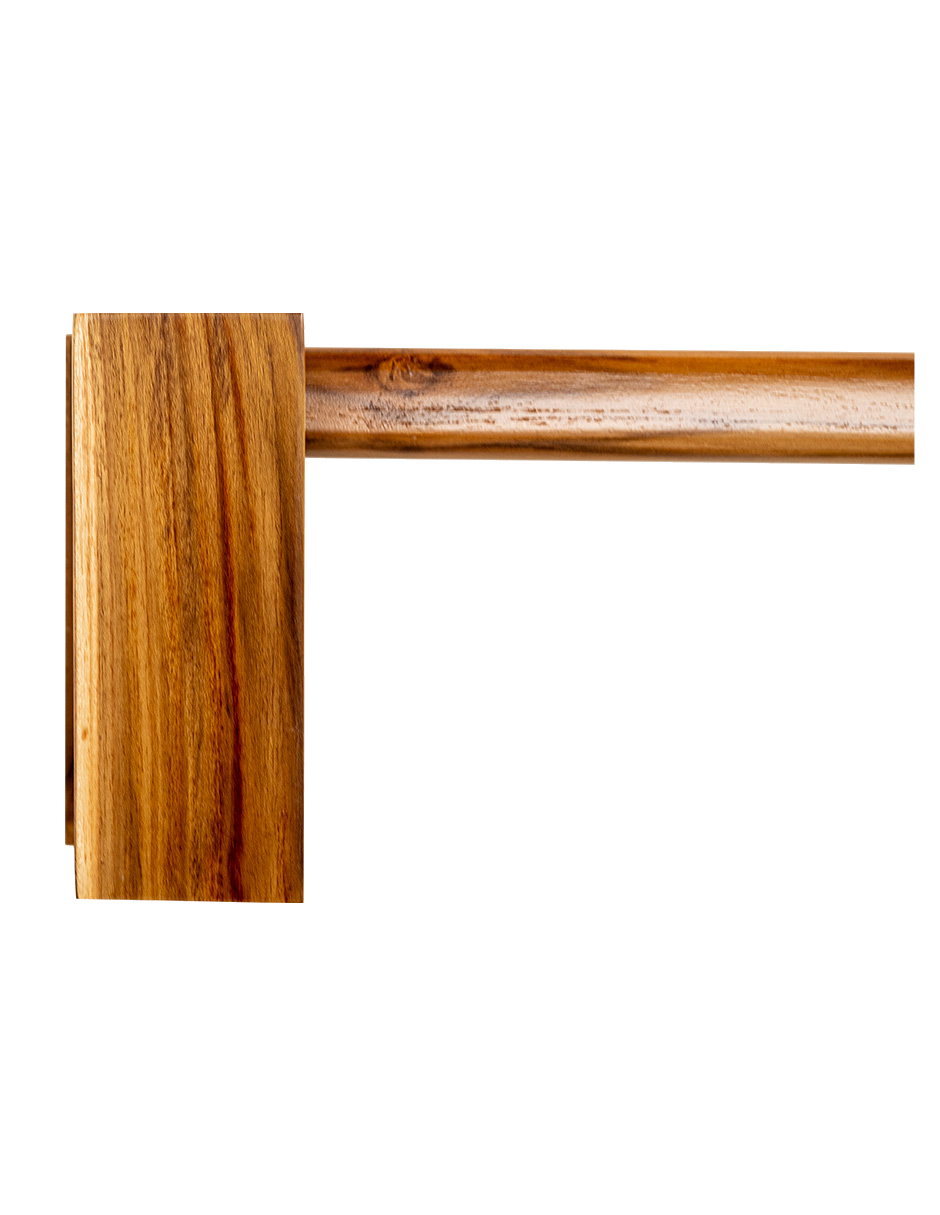 Cortinero Artesanal  de Madera Riviera Alto Teka Doble 240cm 