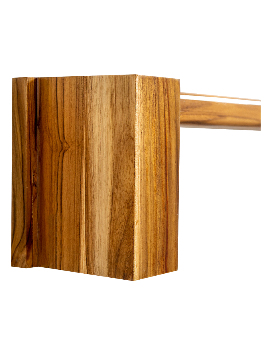 Cortinero Artesanal  de Madera Riviera Alto Teka Doble 240cm 