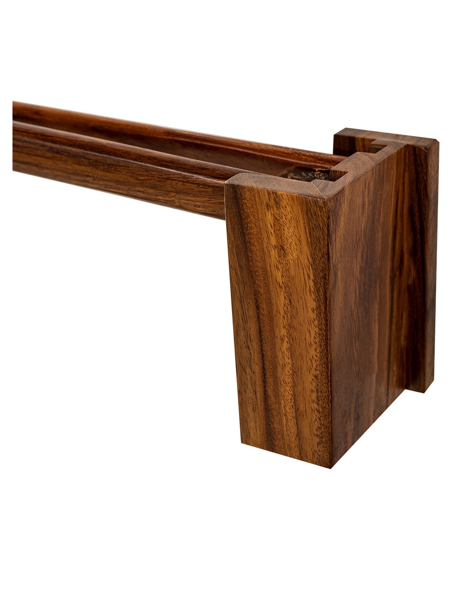 Cortinero Artesanal  de Madera Riviera Alto Parota Doble 240 cm 