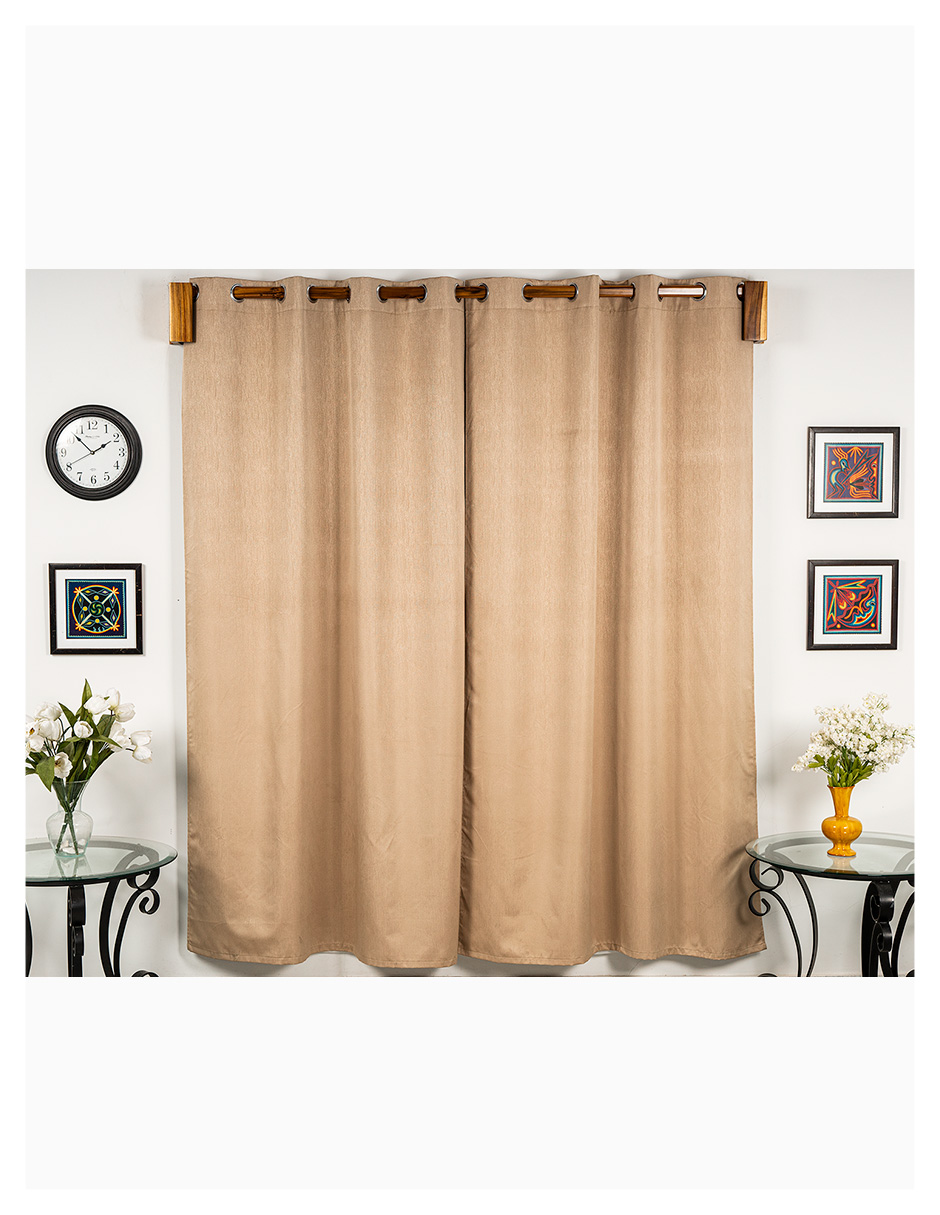 Cortinero Artesanal  de Madera Riviera Alto Teka Doble 240cm 