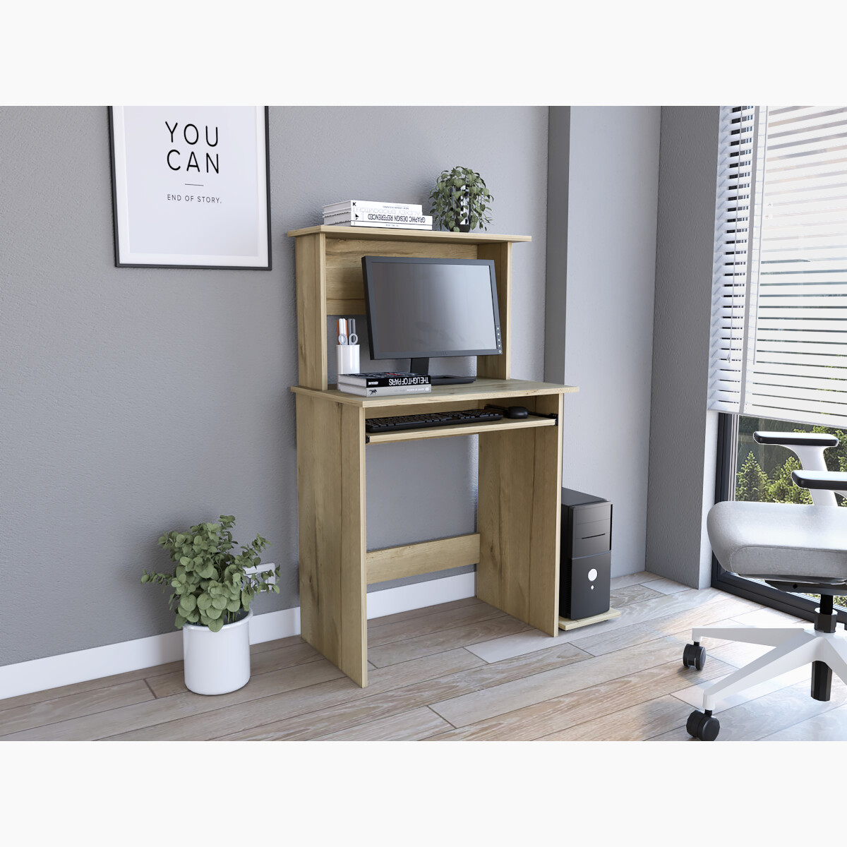 ESCRITORIO PARA COMPUTADORA IDEAL PARA EL HOME OFFICE O LA OFICINA TIENE BASE PARA CPU Y BASE PARA TECLADO