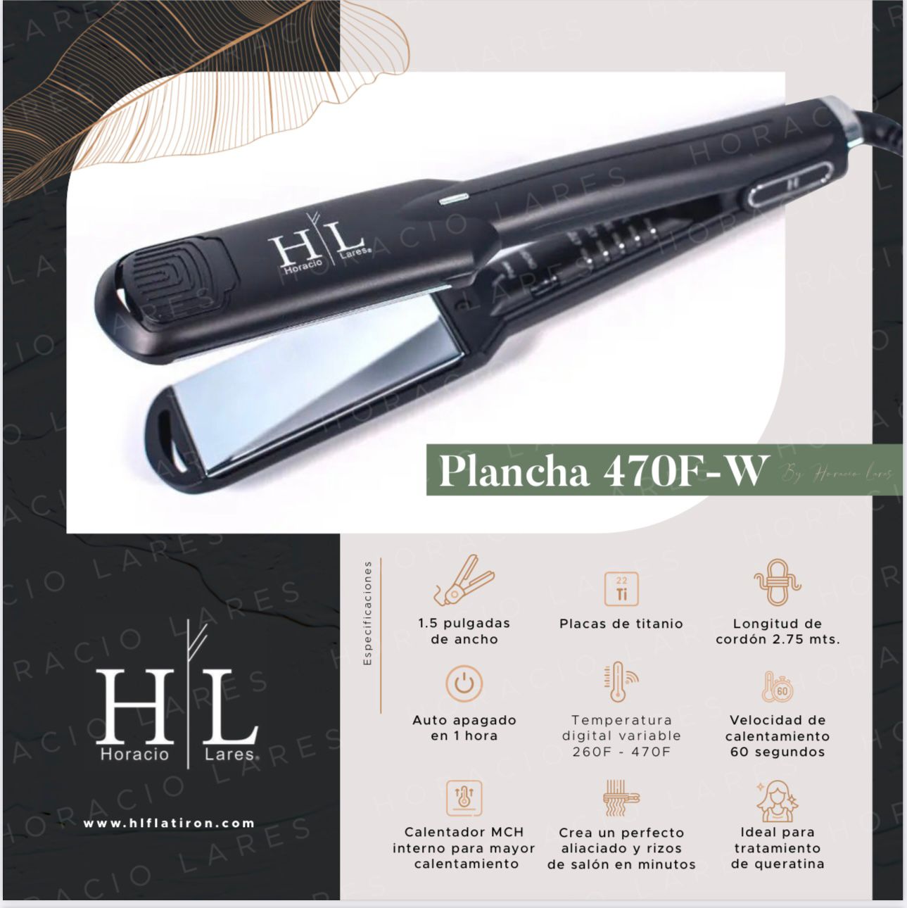 PLANCHA 470F-W  GRANDE Y SECADORA.