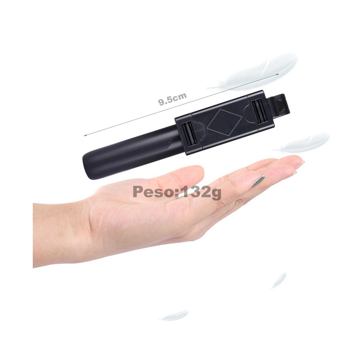 Bastón Selfie Stick Tripie Para Celular Con Obturador Bluetooth Universal Negro.