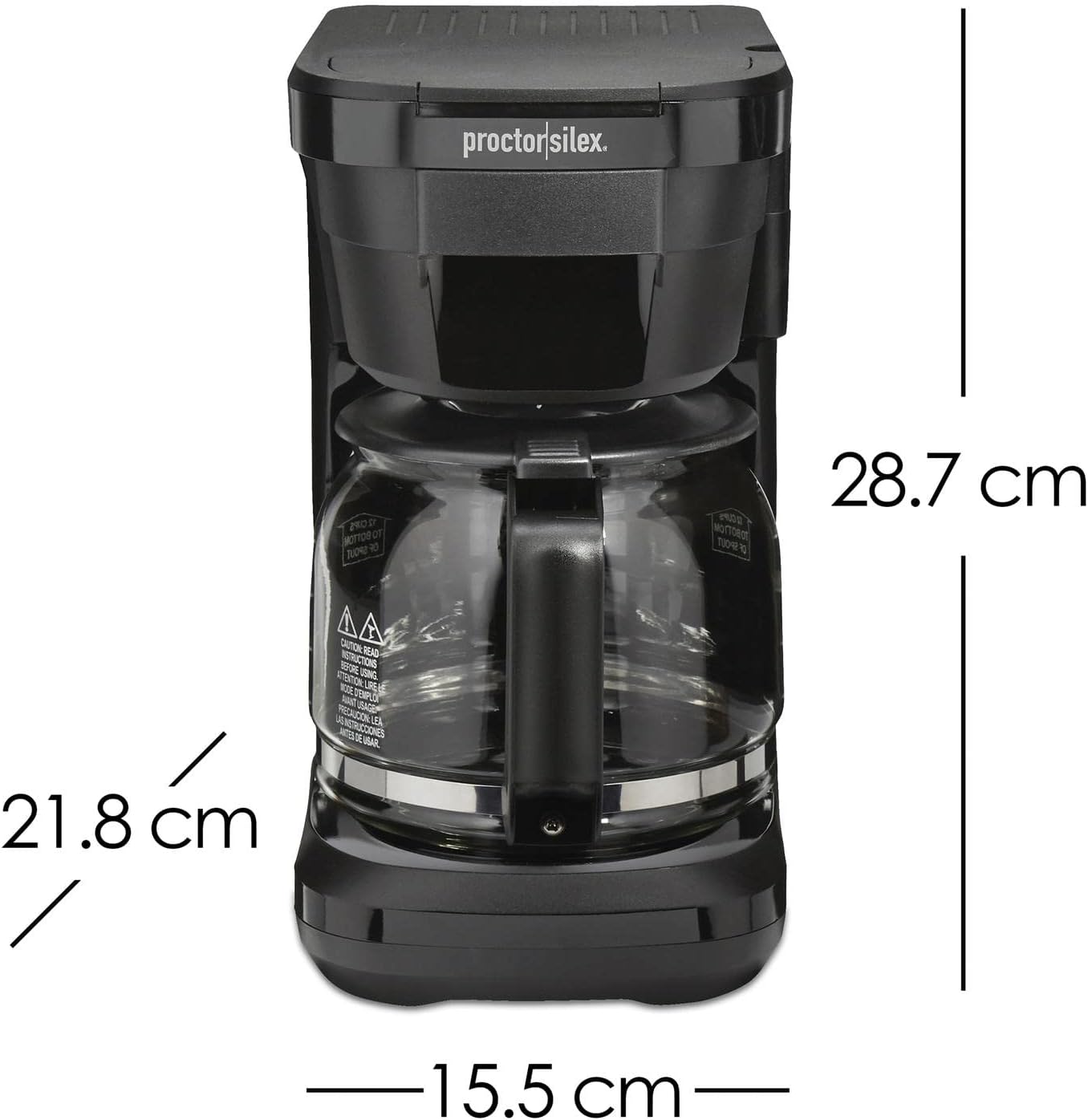 Cafetera Proctor Silex 43680PS 12 Tazas Fácil Llenado Negra