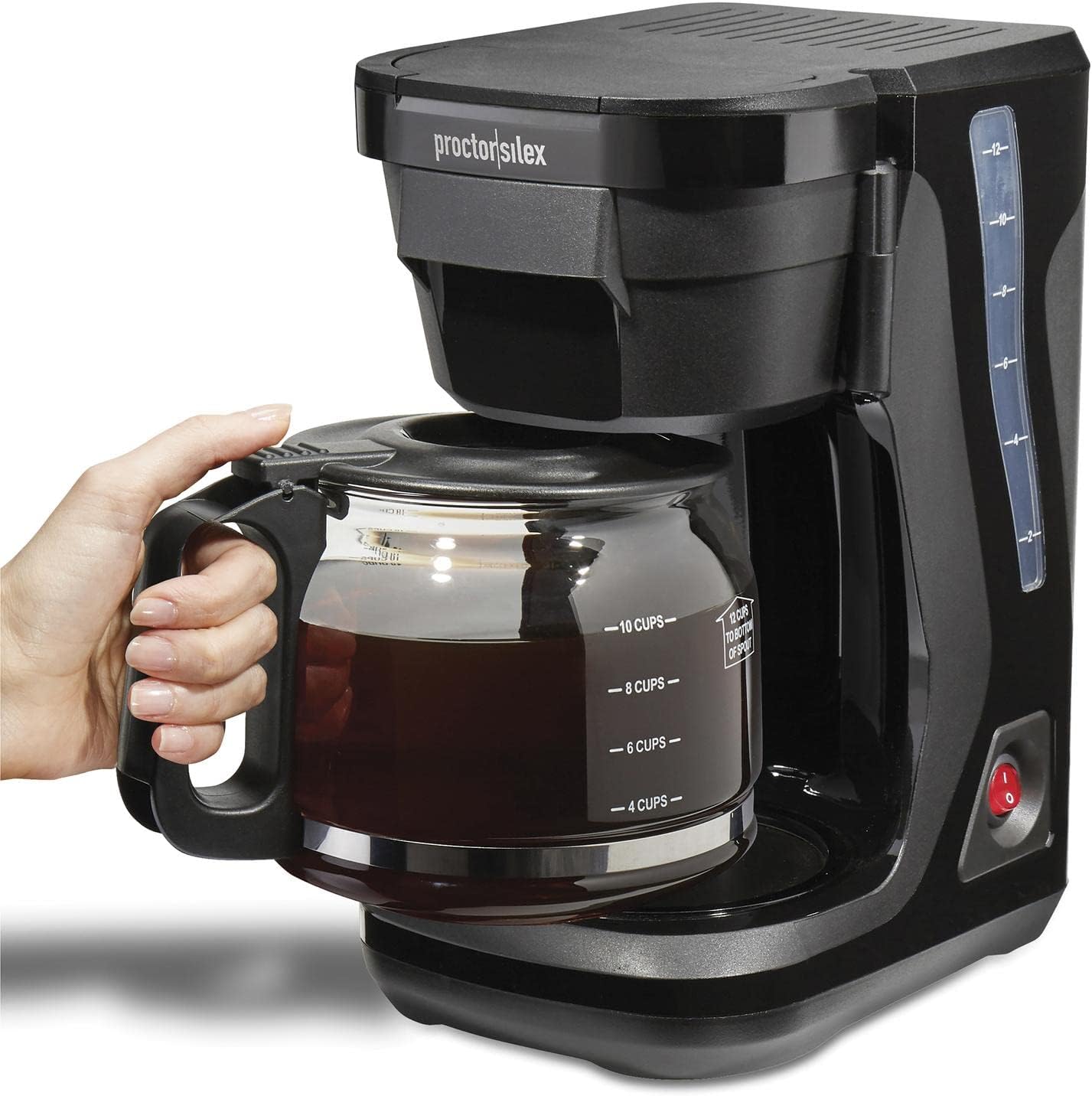 Cafetera Proctor Silex 43680PS 12 Tazas Fácil Llenado Negra