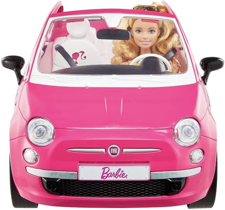 Barbie Fiat Rosa con muñeca