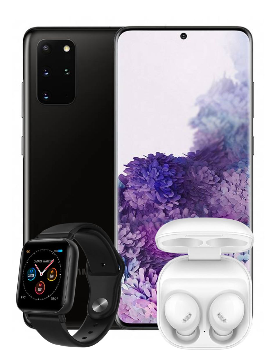 Combo Samsung Galaxy S20 Plus 128GB 8GB RAM Reacondicionado Grado A  Smartwatch   Buds Pro 6.