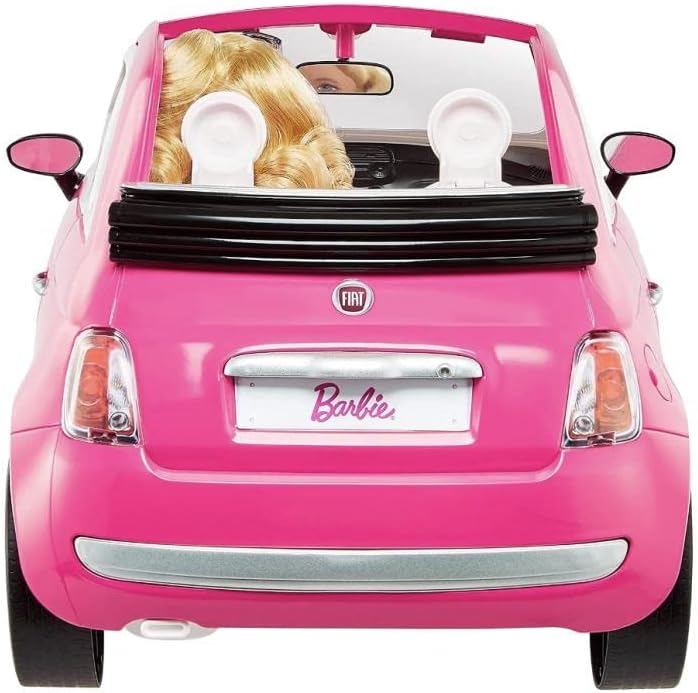 Barbie Fiat Rosa con muñeca