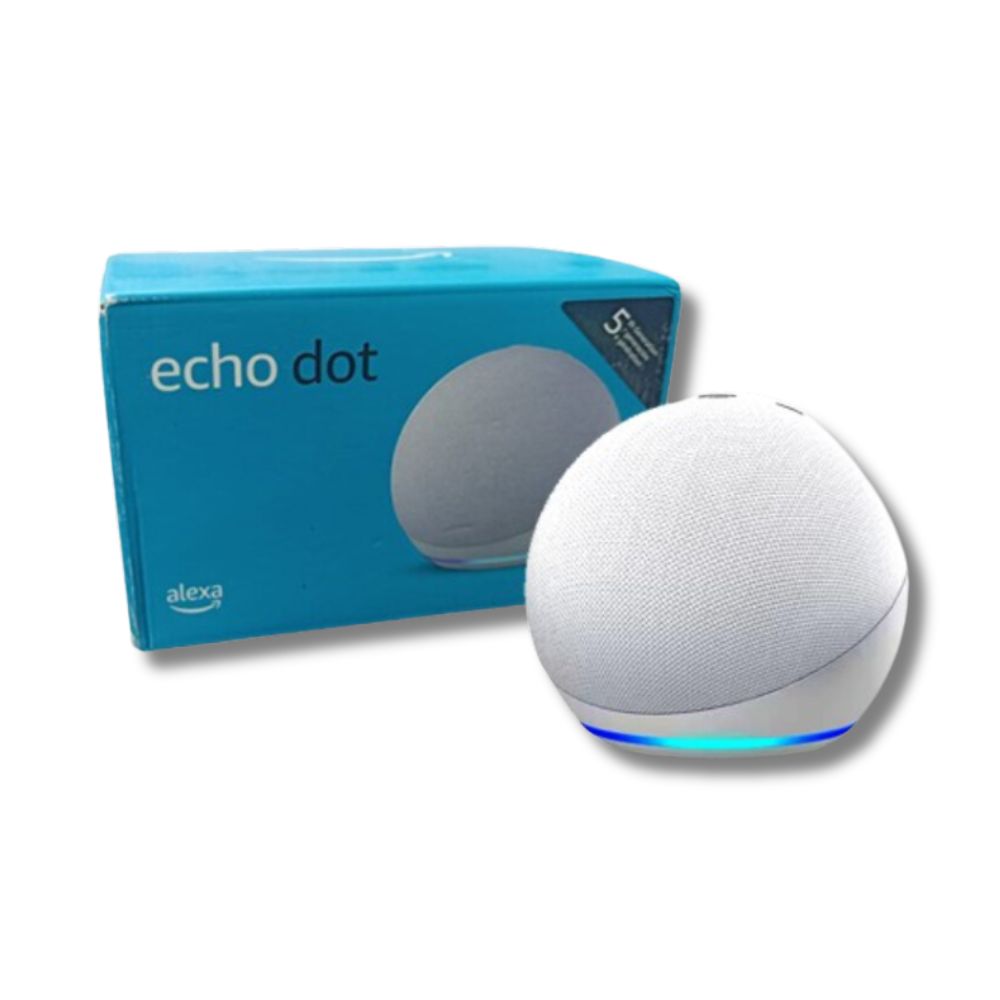 Bocina Alexa Amazon Echo Dot Asistente de Voz 5ta Generación Inalámbrico WiFi-Bluetooth Color Blanco