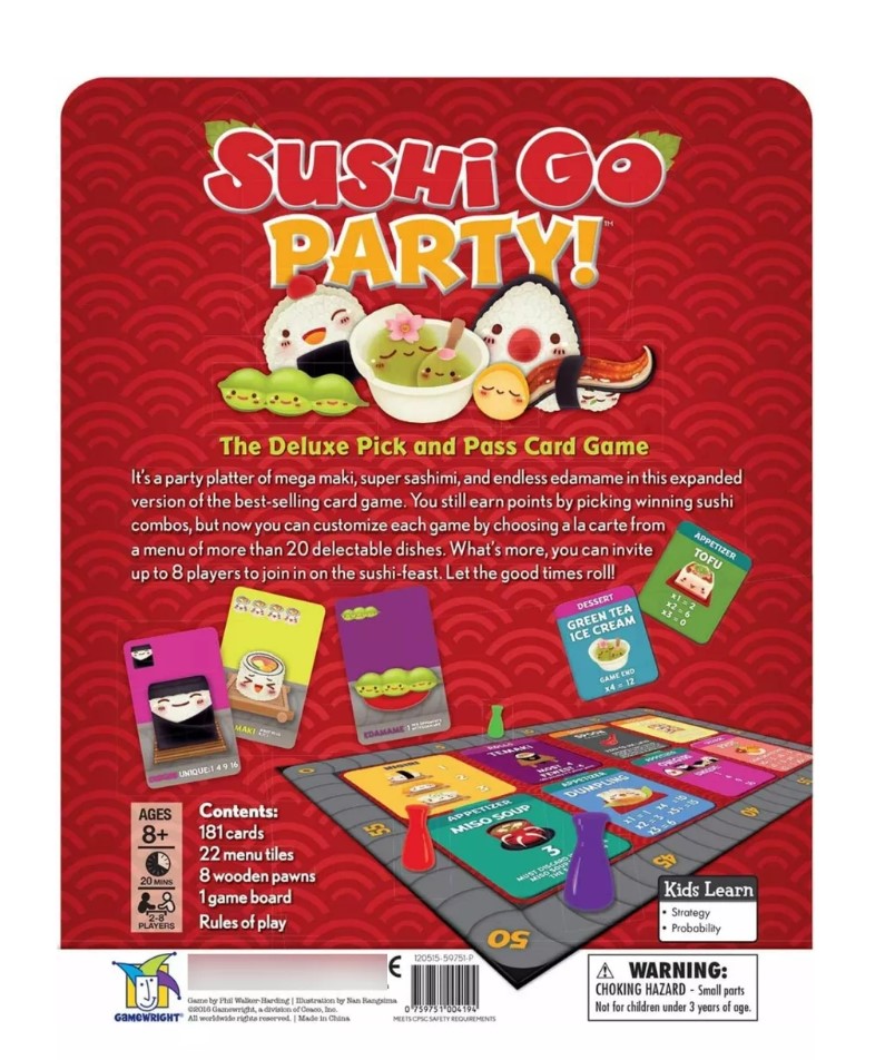 Juego De Mesa Sushi Go Party! Español Gamewright De Cartas T