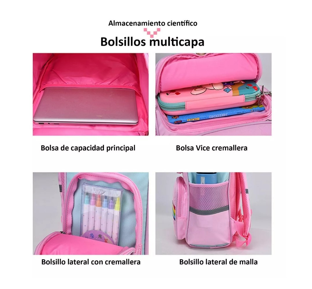 Mochila Escolar Kawaii De Niña, Primaria Infantil Preescolar T