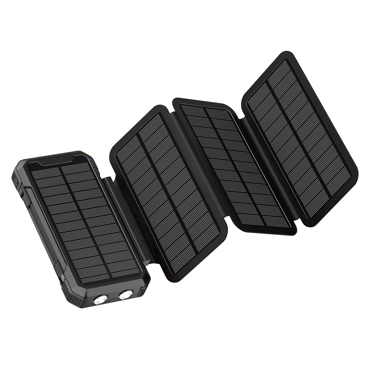 Cargador Solar Power Bank Bateria Para Celular Con 4 Paneles Solares 26800mah Y Carga Inalambrica