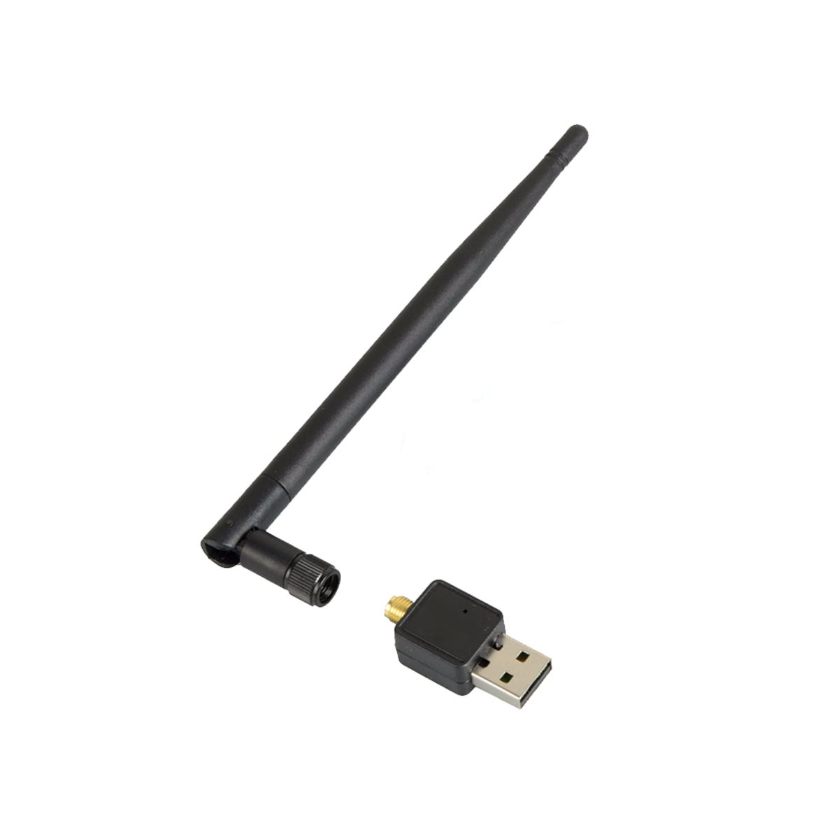 Antena Adaptador de WIFI USB 150 Mbps Negro.
