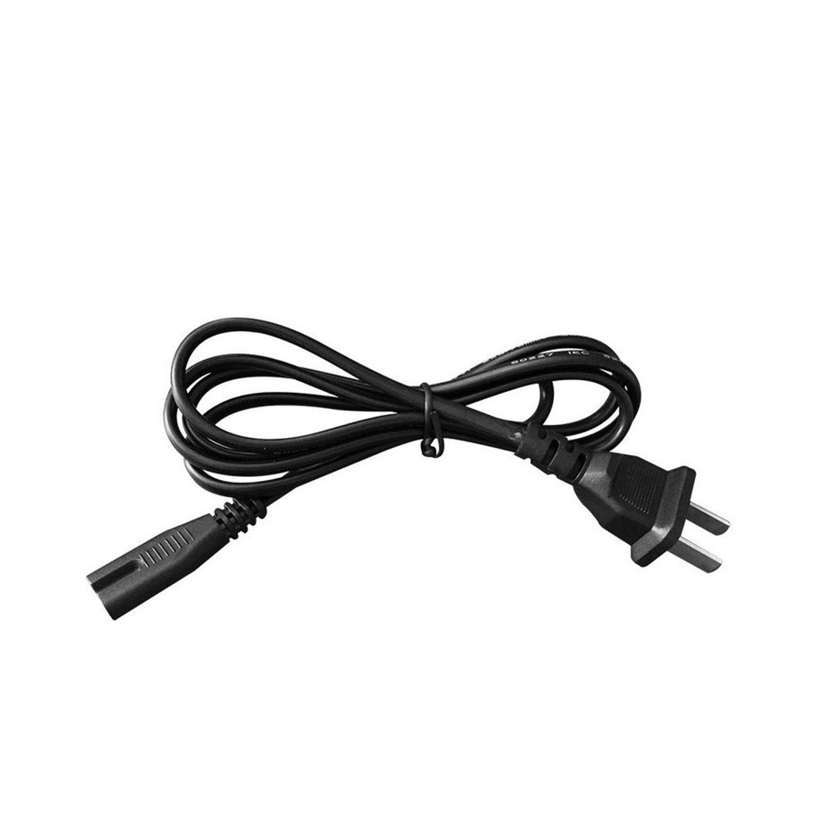 Cable De Corriente Alimentación 2 Polos 1.2mt Negro.