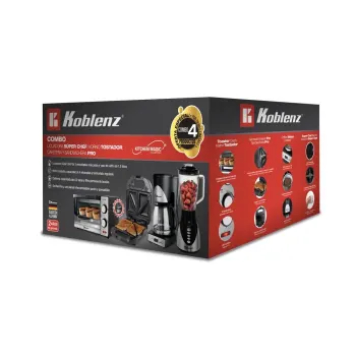 Combo de Electrodomésticos Koblenz Licuadora / Horno / Cafetera / Sandwichera ENDY10