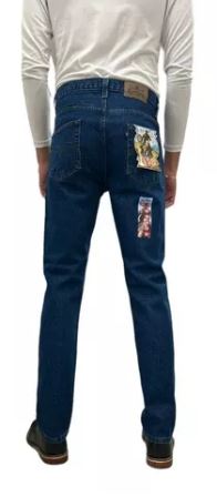 Pantalón Jeans Mezclilla Cimarrón Recto Hombre 100% Algodón Azul Marino