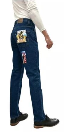 Pantalón Jeans Mezclilla Cimarrón Recto Hombre 100% Algodón Azul Marino