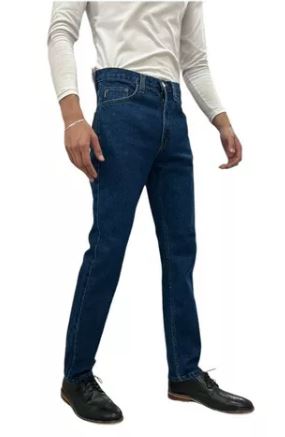 Pantalón Jeans Mezclilla Cimarrón Recto Hombre 100% Algodón Azul Marino