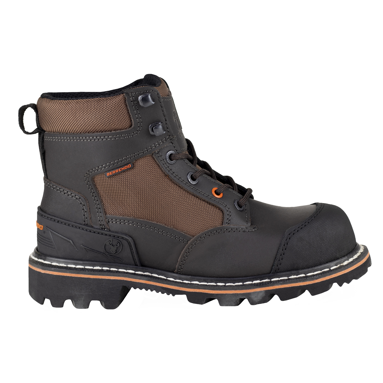 Bota Dieléctrica Industrial Casquillo Berrendo 180 Café Para Hombre.