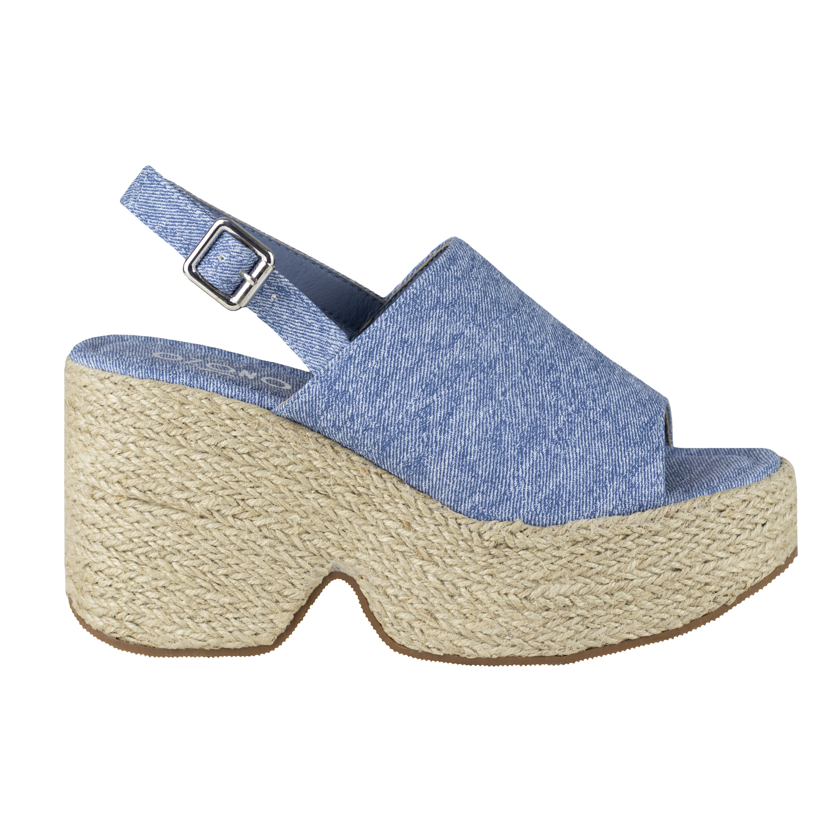 Sandalia De Plataforma Urbana Dama Capa De Ozono 612401 Azul.