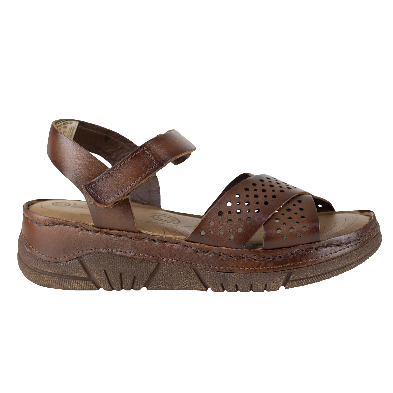 Huaraches Mujer Piel Plataforma Lobo Solo 1705 Orange Confort.