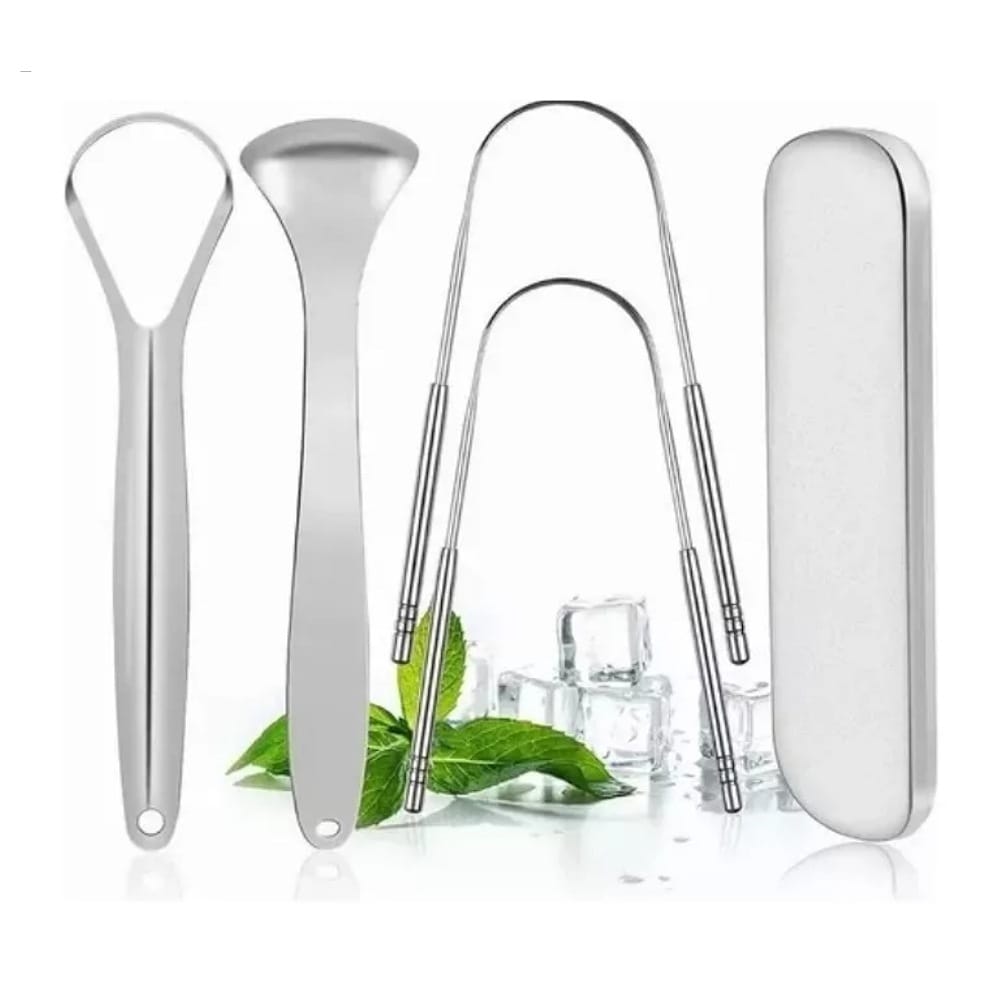 Limpiador Lingual Oral Raspador De Lengua Acero Inoxidable