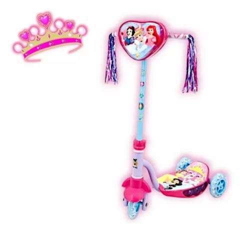 Scooter Patin Del Diablo Para Niña Princesas Luces Led
