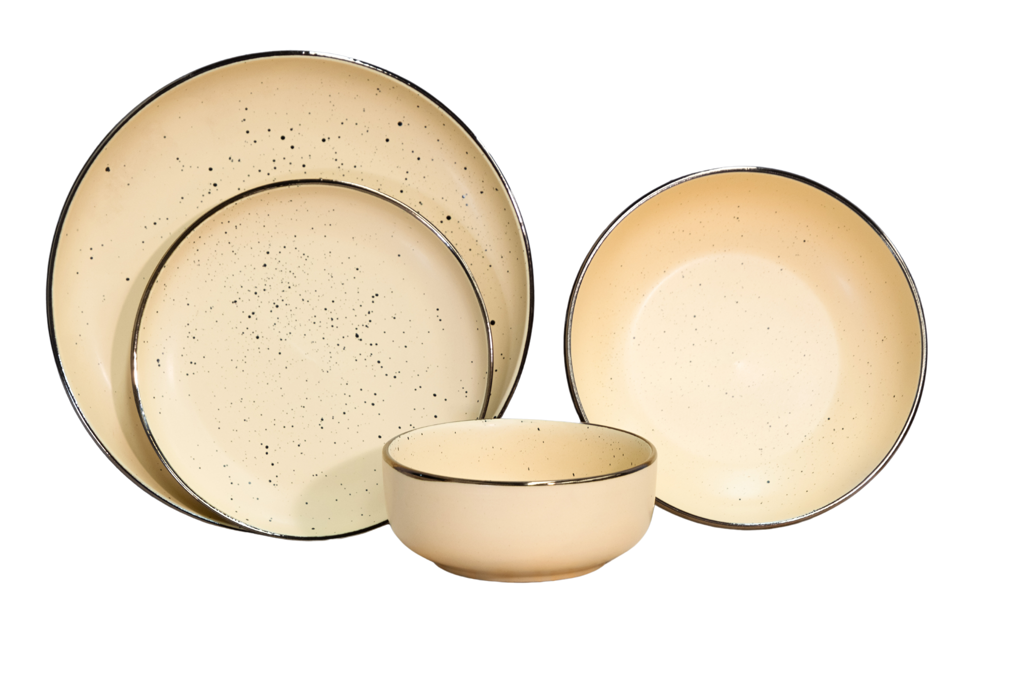 Vajilla Vascella Amarilla Mate Cerámica para 4 personas 16pz