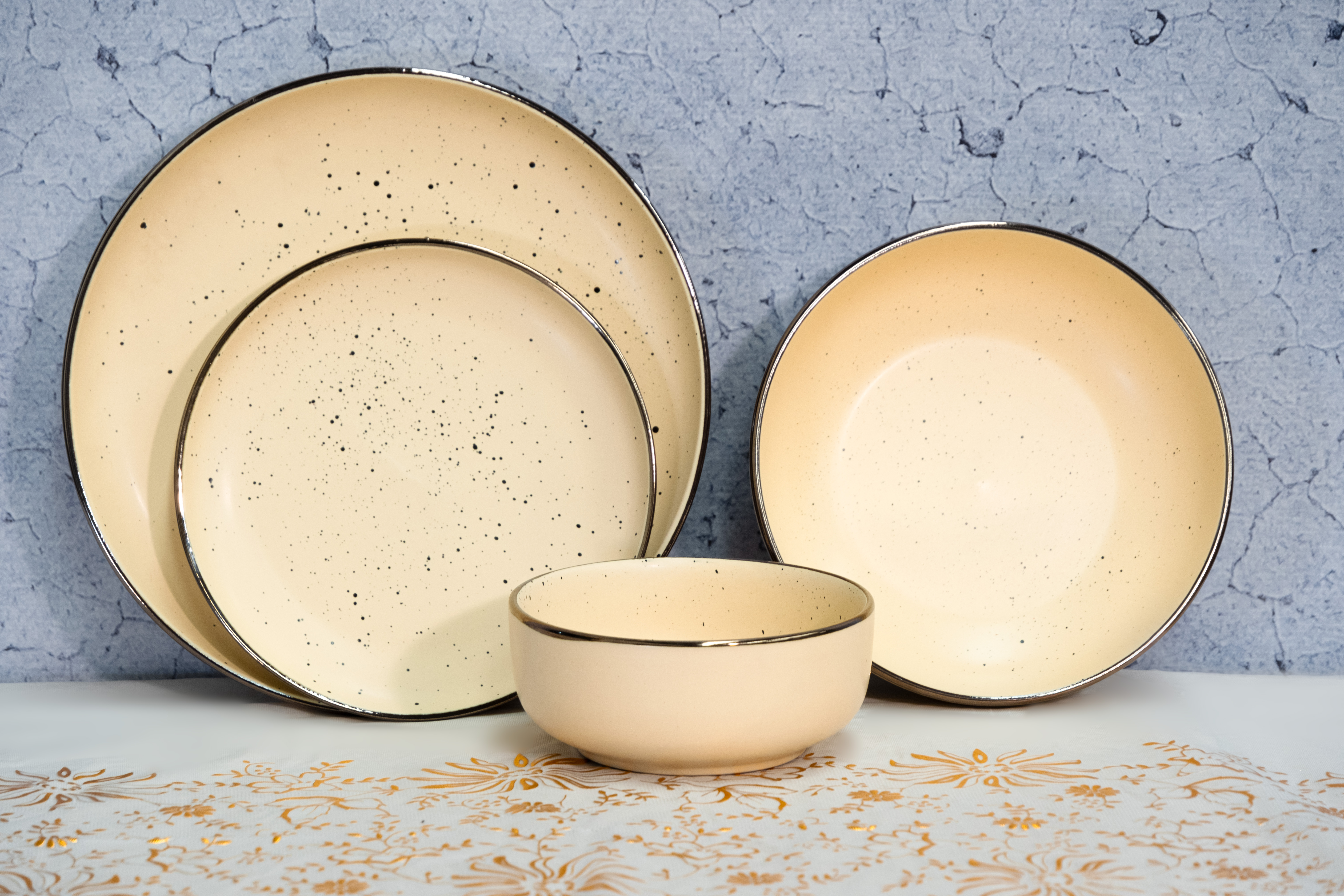 Vajilla Vascella Amarilla Mate Cerámica para 4 personas 16pz