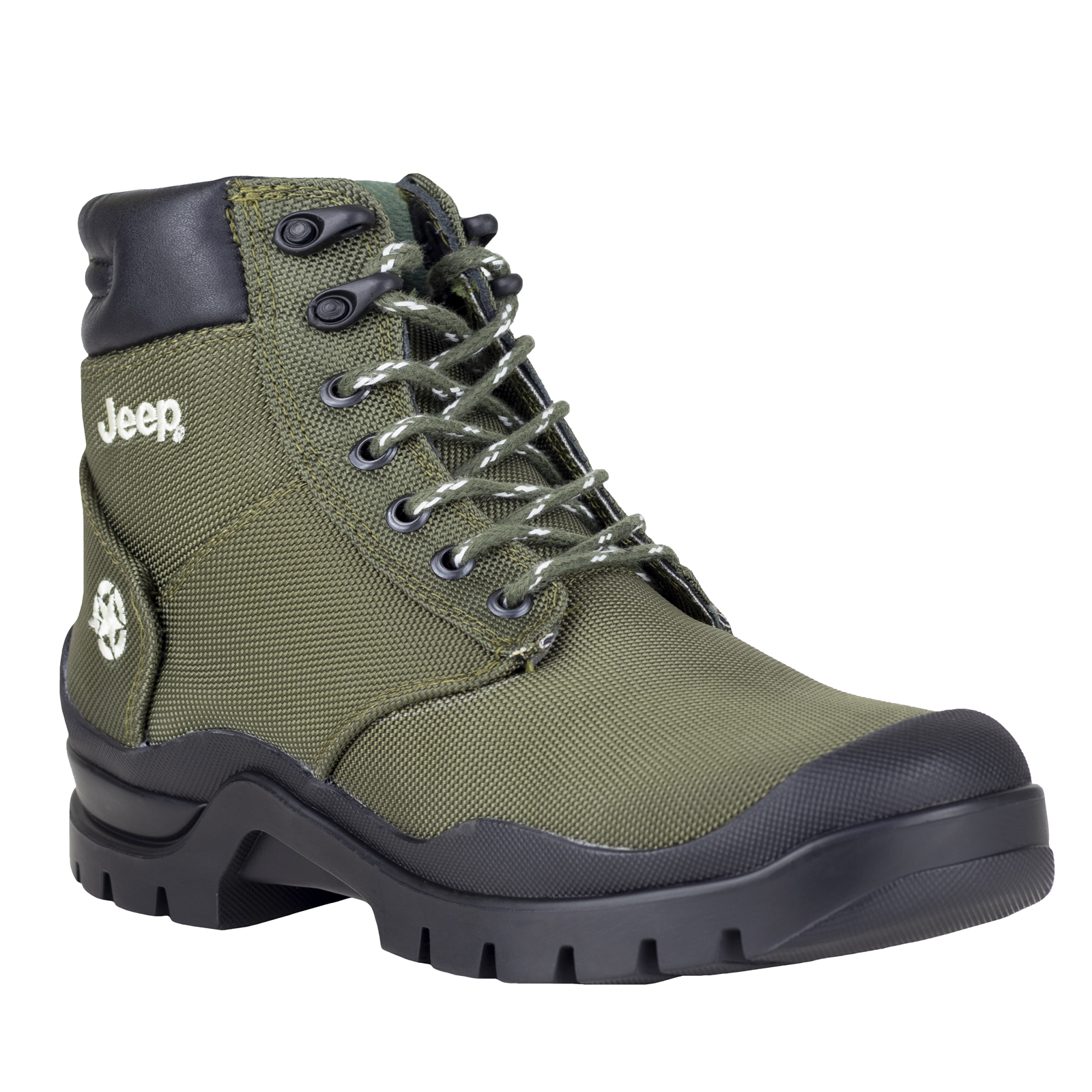 Bota Caballero Jeep 20250 Lona Waterproof Verde Originales.