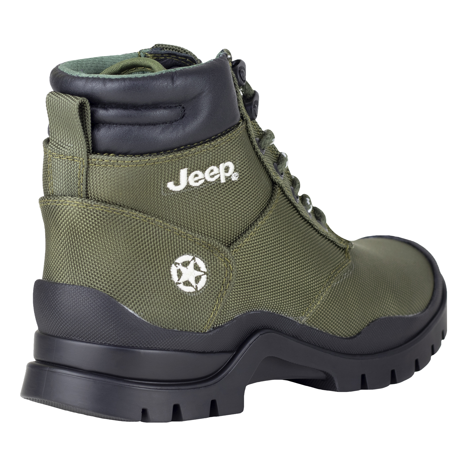Bota Caballero Jeep 20250 Lona Waterproof Verde Originales.