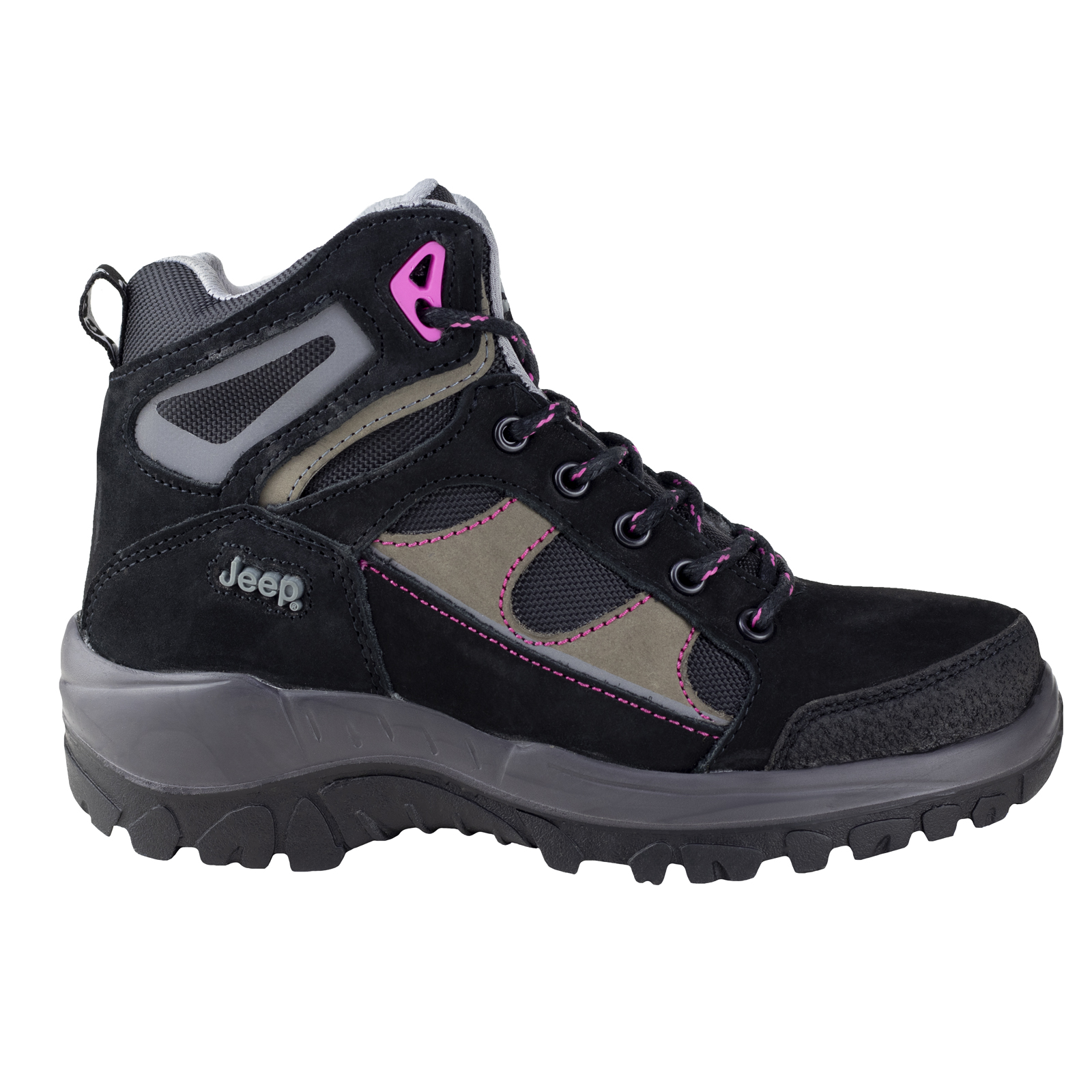 Botin Negro Mujer Industrial Casquillo Jeep 18052 Poliamida.