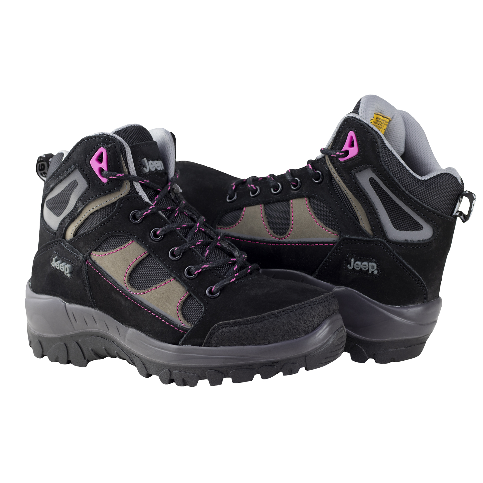 Botin Negro Mujer Industrial Casquillo Jeep 18052 Poliamida.