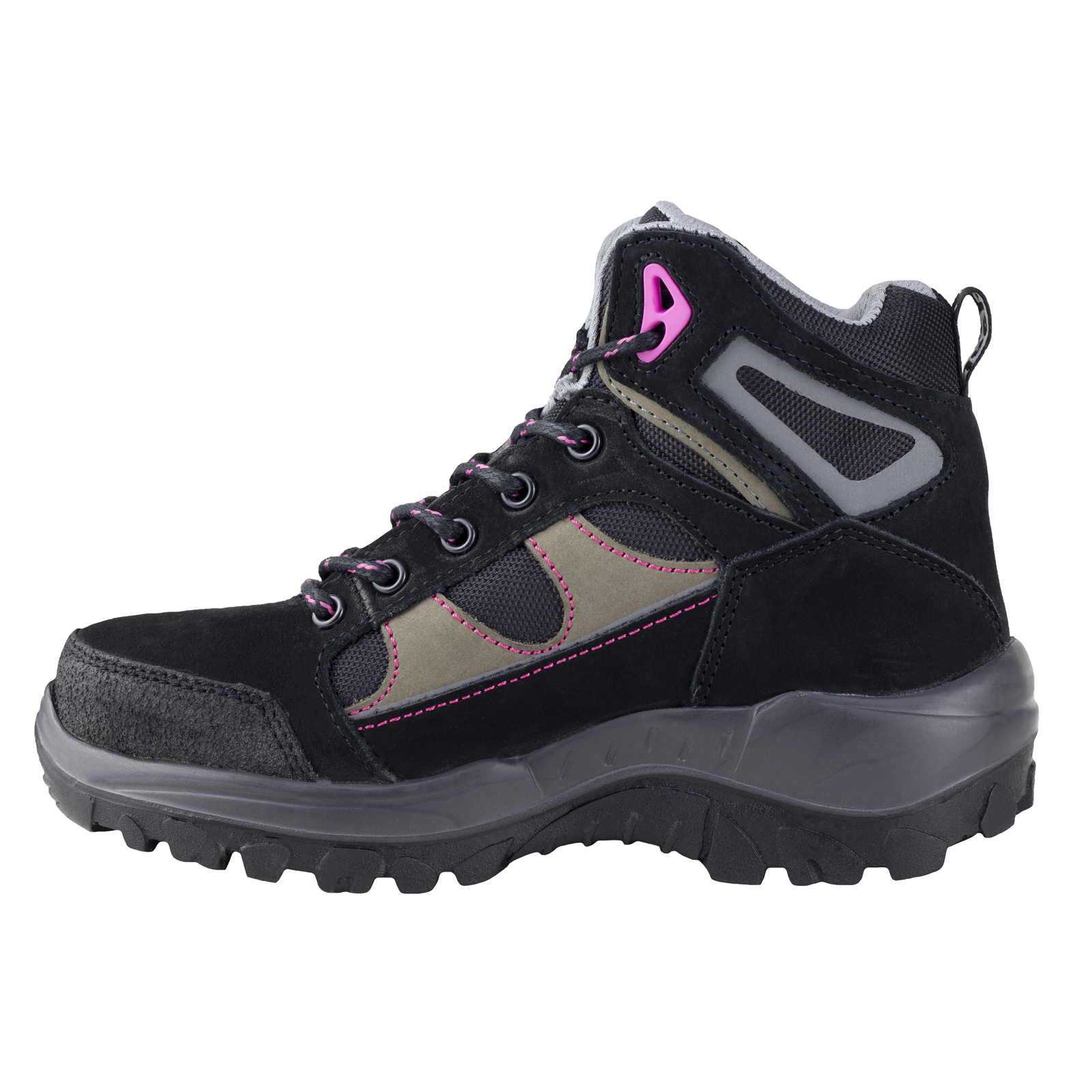 Botin Negro Mujer Industrial Casquillo Jeep 18052 Poliamida.
