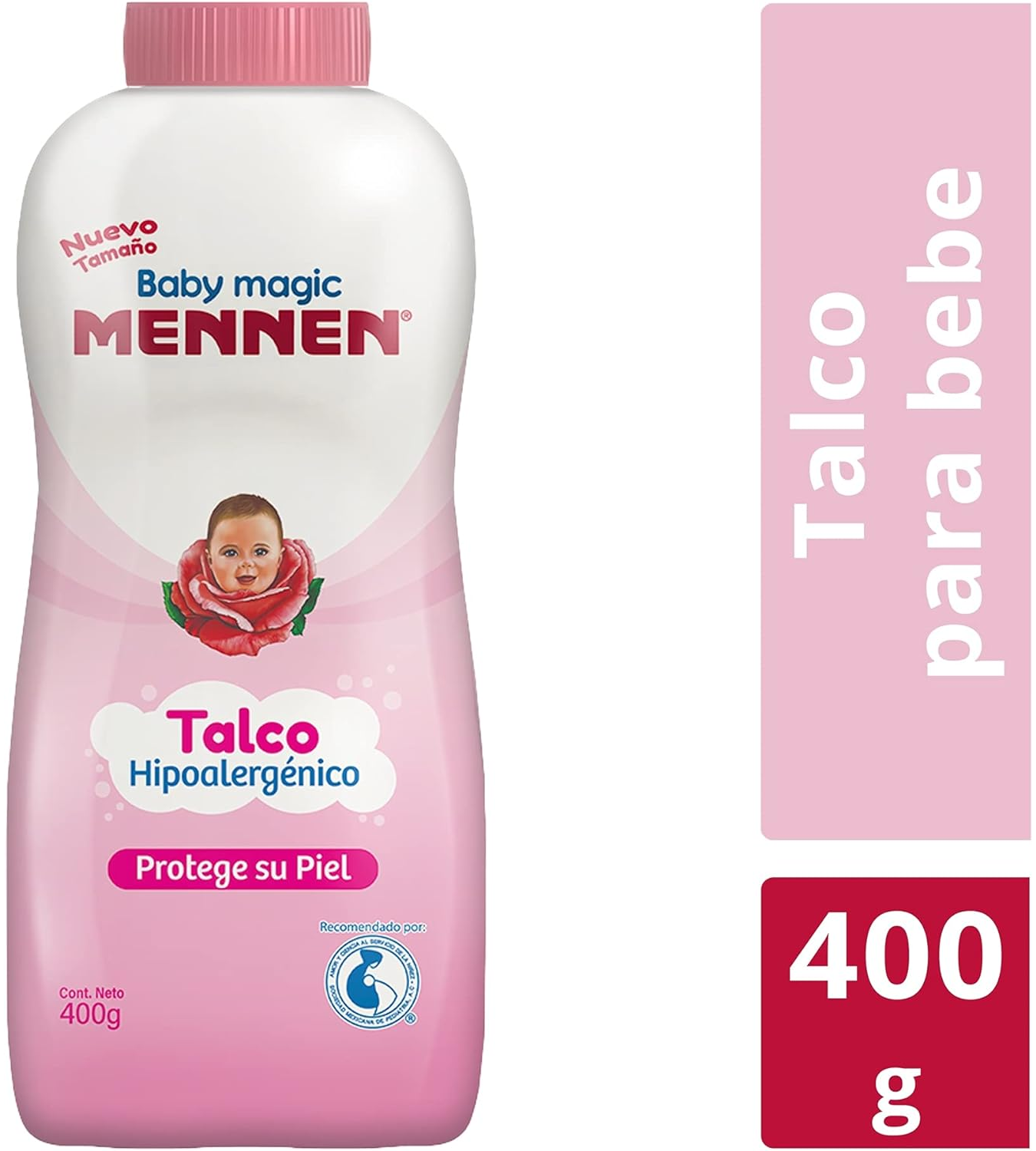 Talco Hipoalergenico Rosa Mennen Bebe 400gr